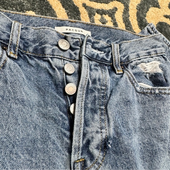 PacSun High Rise Blue Distressed Jeans - Picture 3 of 8